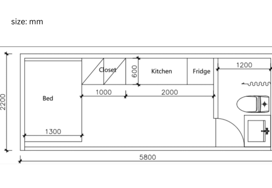 GW-160 Cabin with Bathroom And Kitchen (137sqft) - Image 3